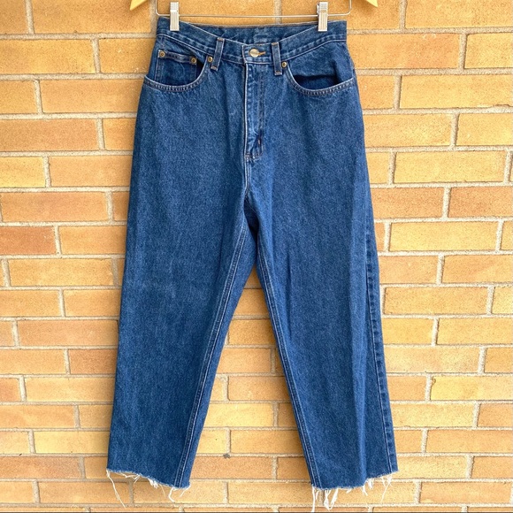 VINTAGE LL BEAN Double L Natural Fit Blue Jeans 26 - Picture 1 of 7